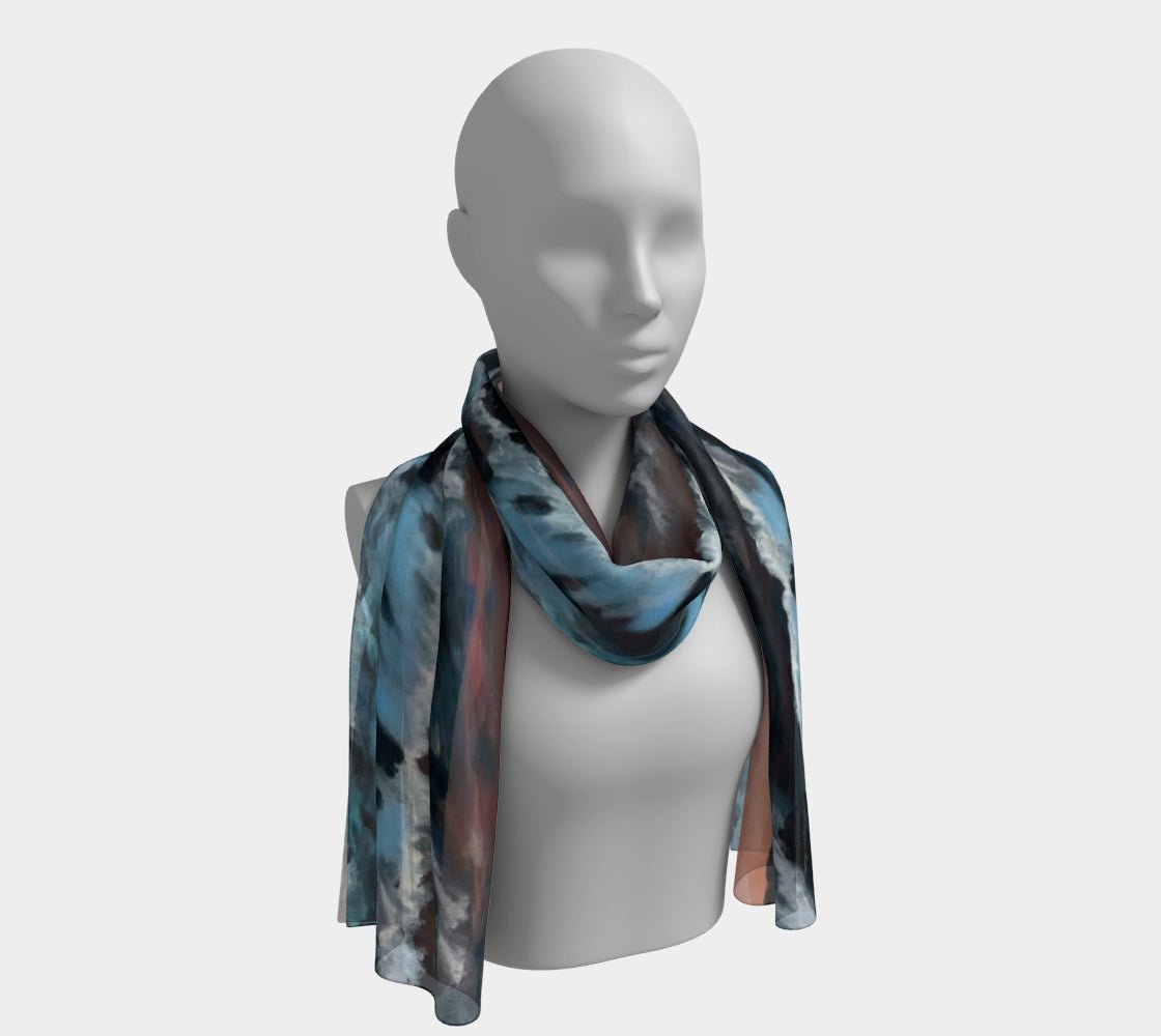 Long Silk Scarf Big Sur - FABA Collection