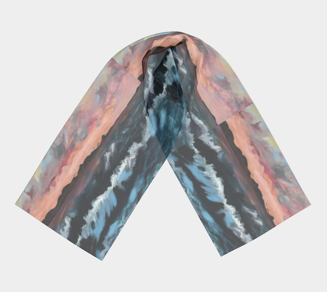 Long Silk Scarf Big Sur - FABA Collection