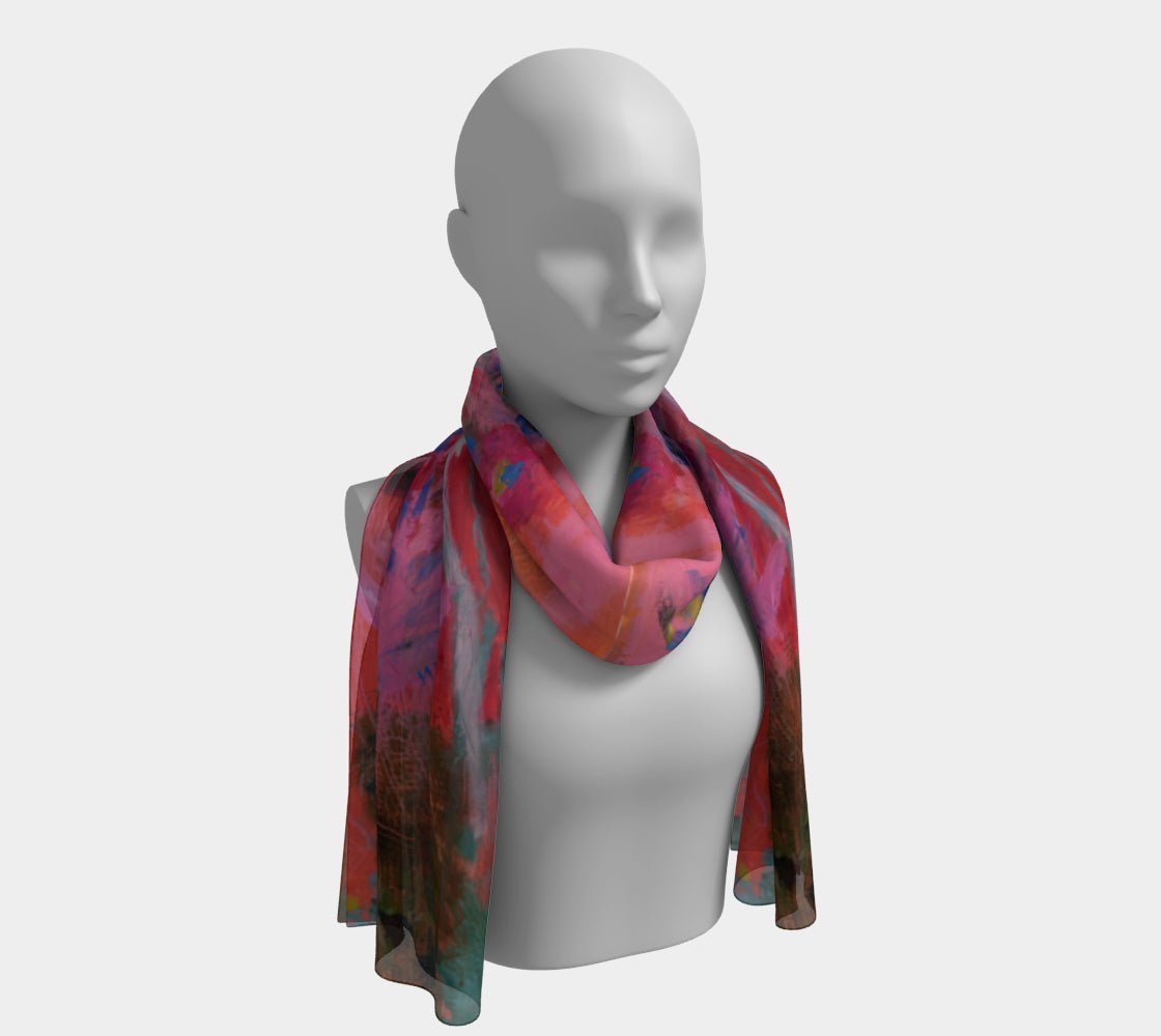 Long Silk Scarf Bird of Paradise - FABA Collection