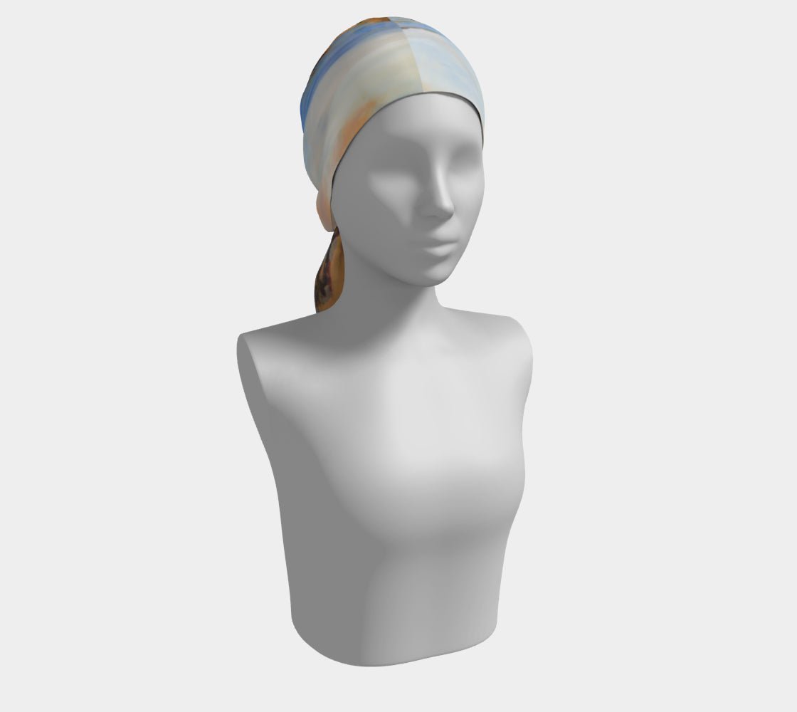 Long Silk Scarf Driving by Ocean Beach - FABA Collection