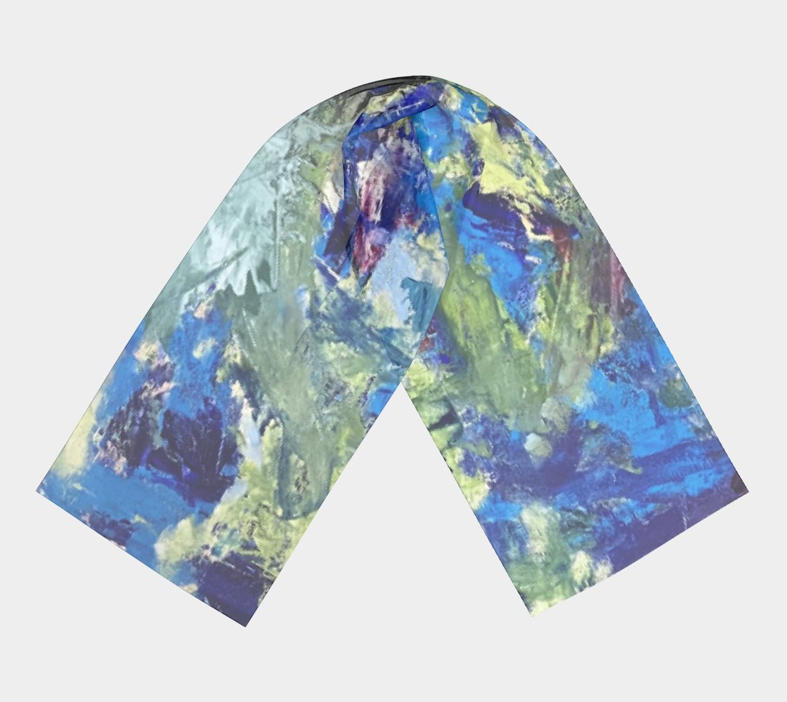 Long Silk Scarf Secret Life of Plants - FABA Collection