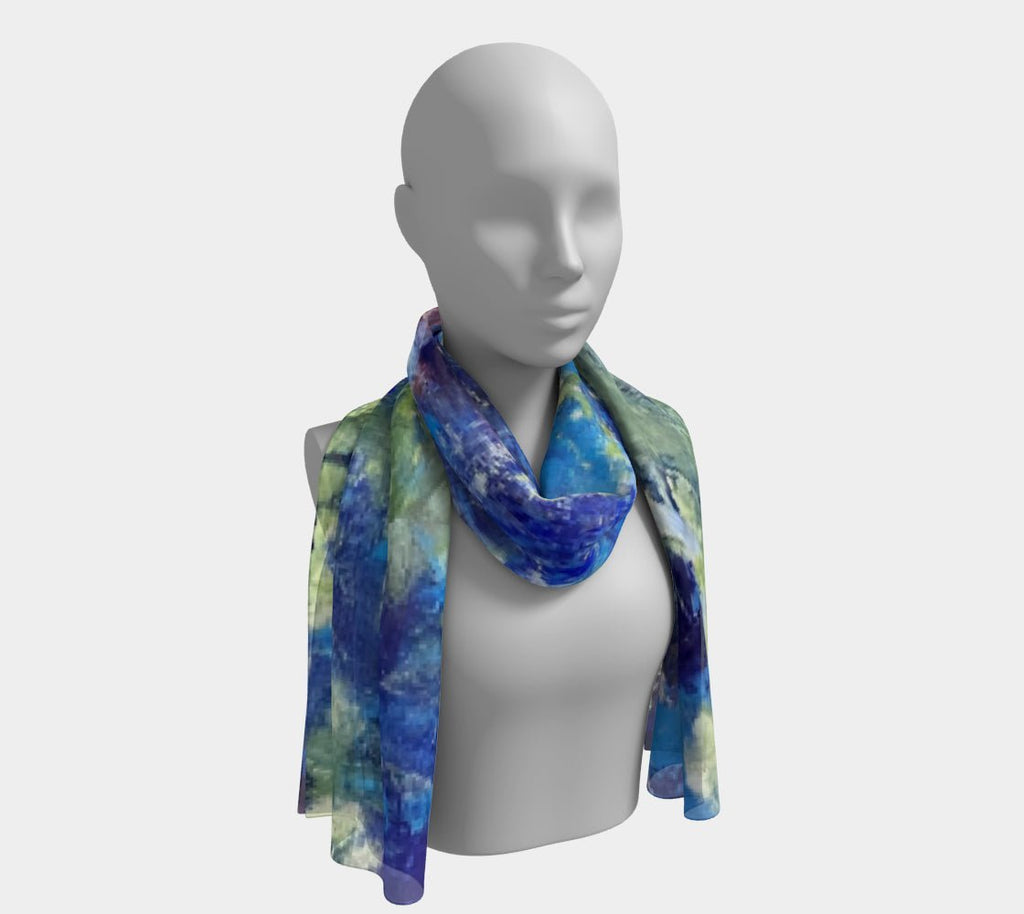 Long Silk Scarf Secret Life of Plants - FABA Collection