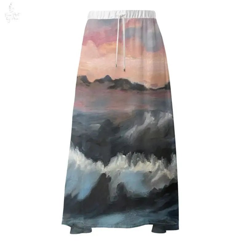 Maxi Skirt Two Layers Muslin Big Sur - FABA Collection