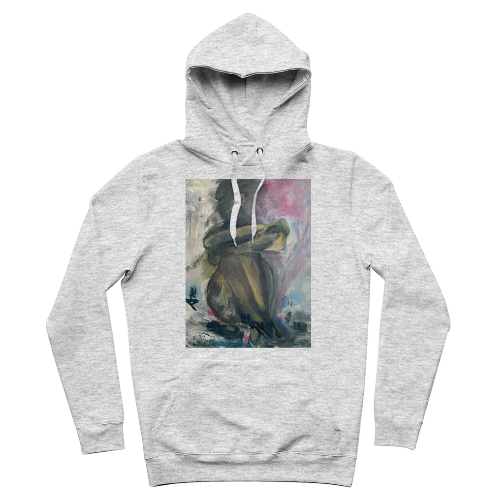 Organic Cotton Hoodie Pensive unisex 280gsm brushed back jersey kangaroo pocket double-layer hood GOTS OEKO-TEX WRAP