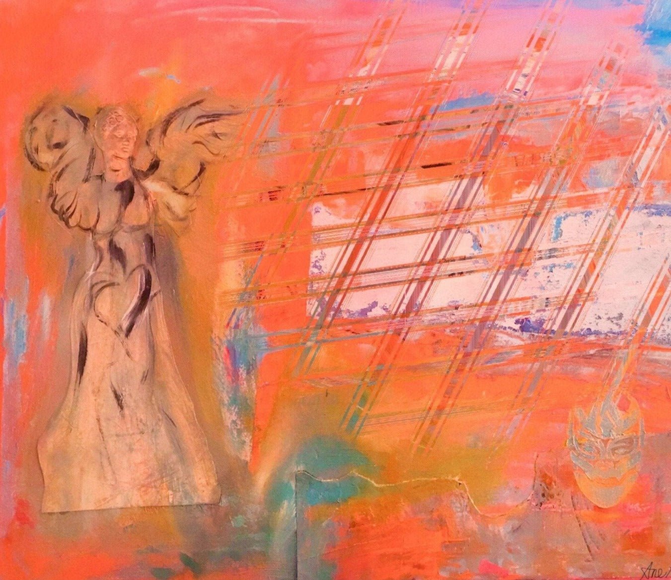 Long Silk Scarf Love in the City of Angels - FABA Collection