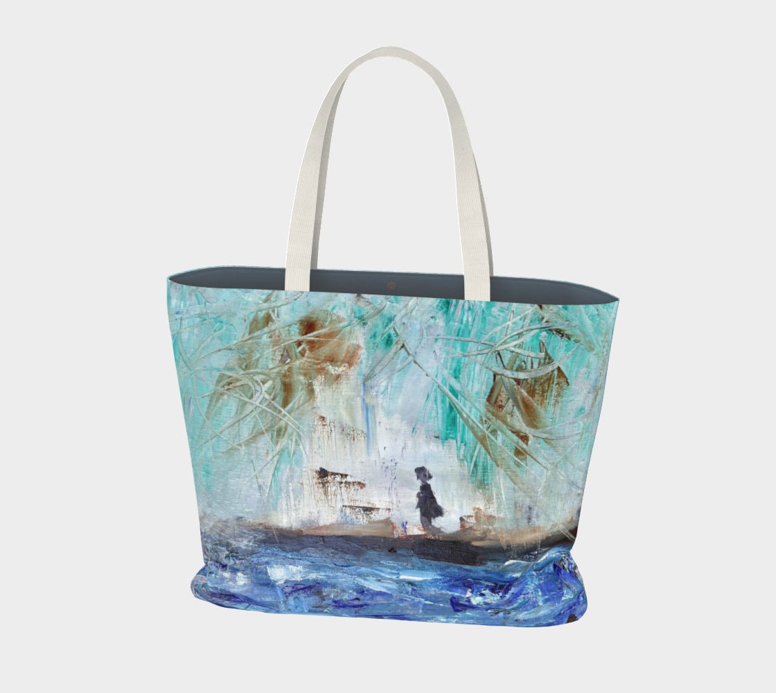 Oversized Cotton Tote Bag By the Beach - FABA Collection