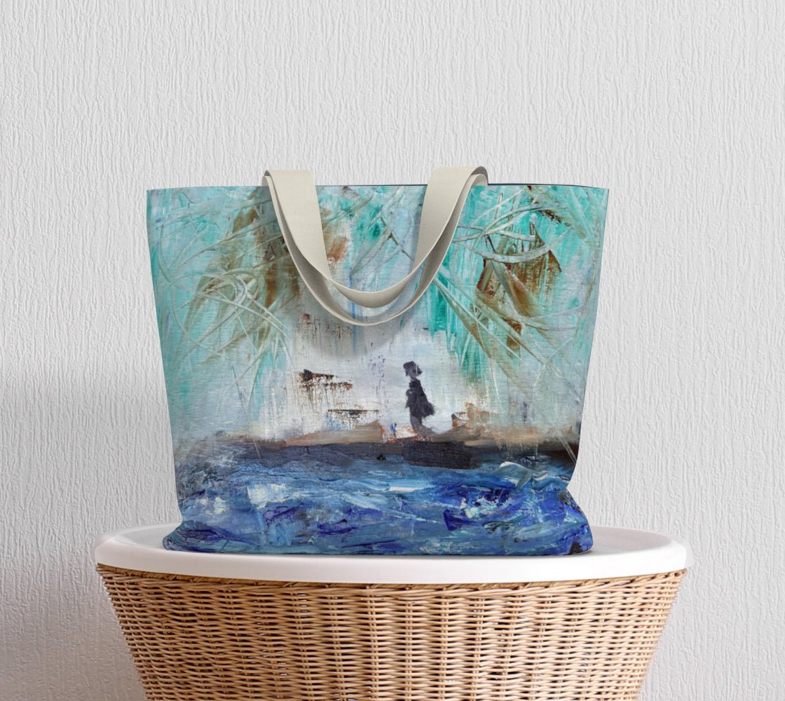 Oversized Cotton Tote Bag By the Beach - FABA Collection