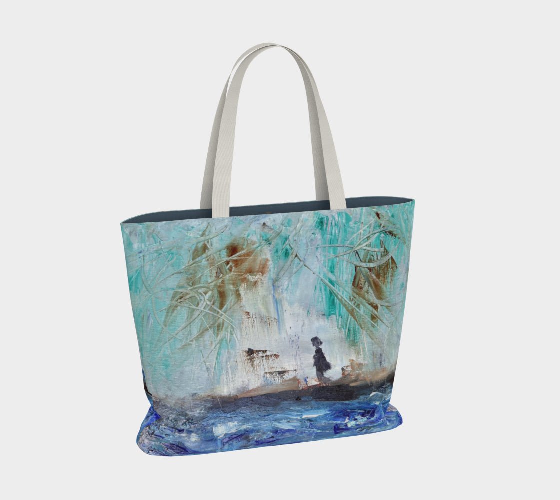 Oversized Cotton Tote Bag By the Beach - FABA Collection