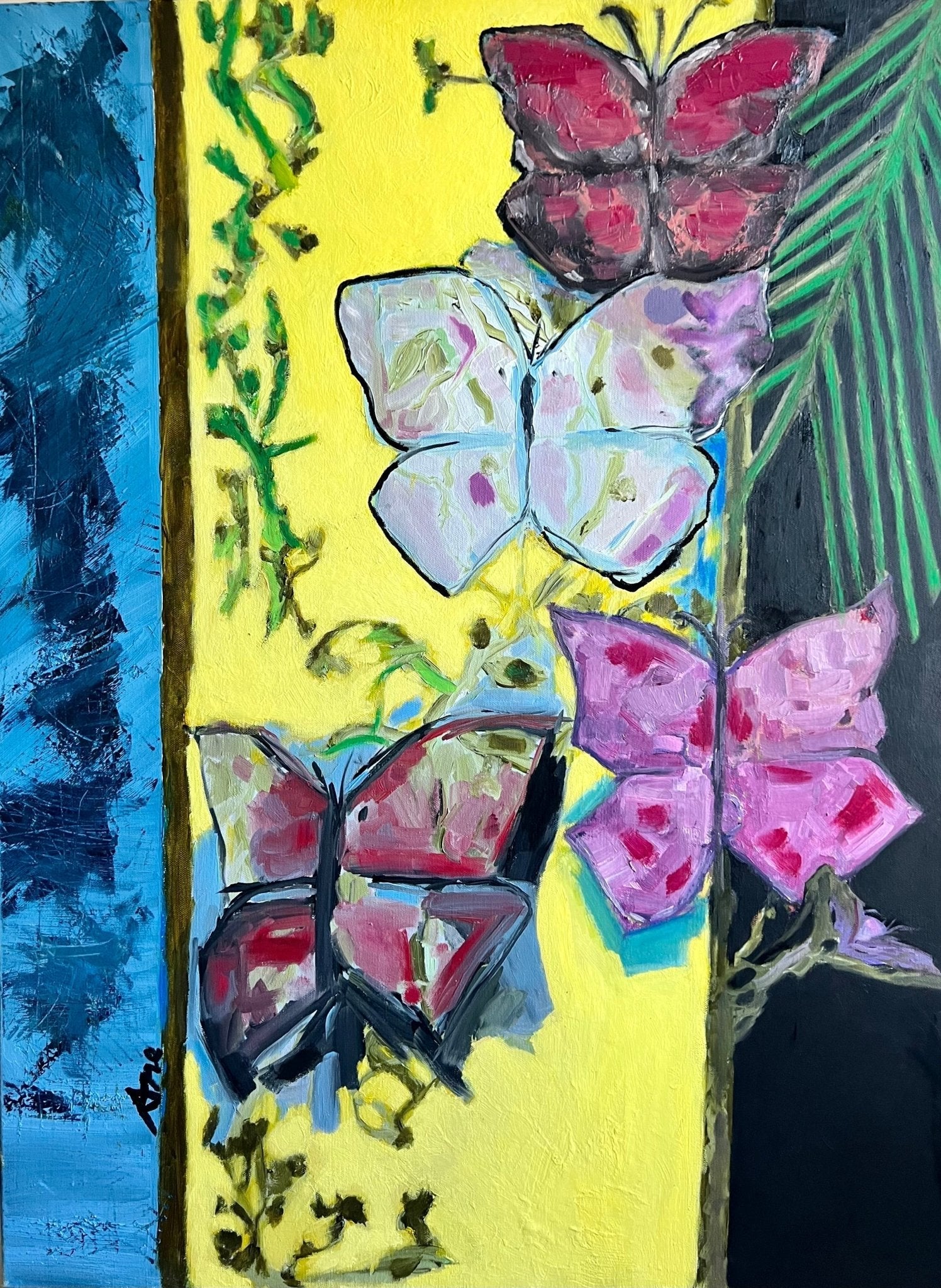 Papillons Oil Painting - FABA Collection