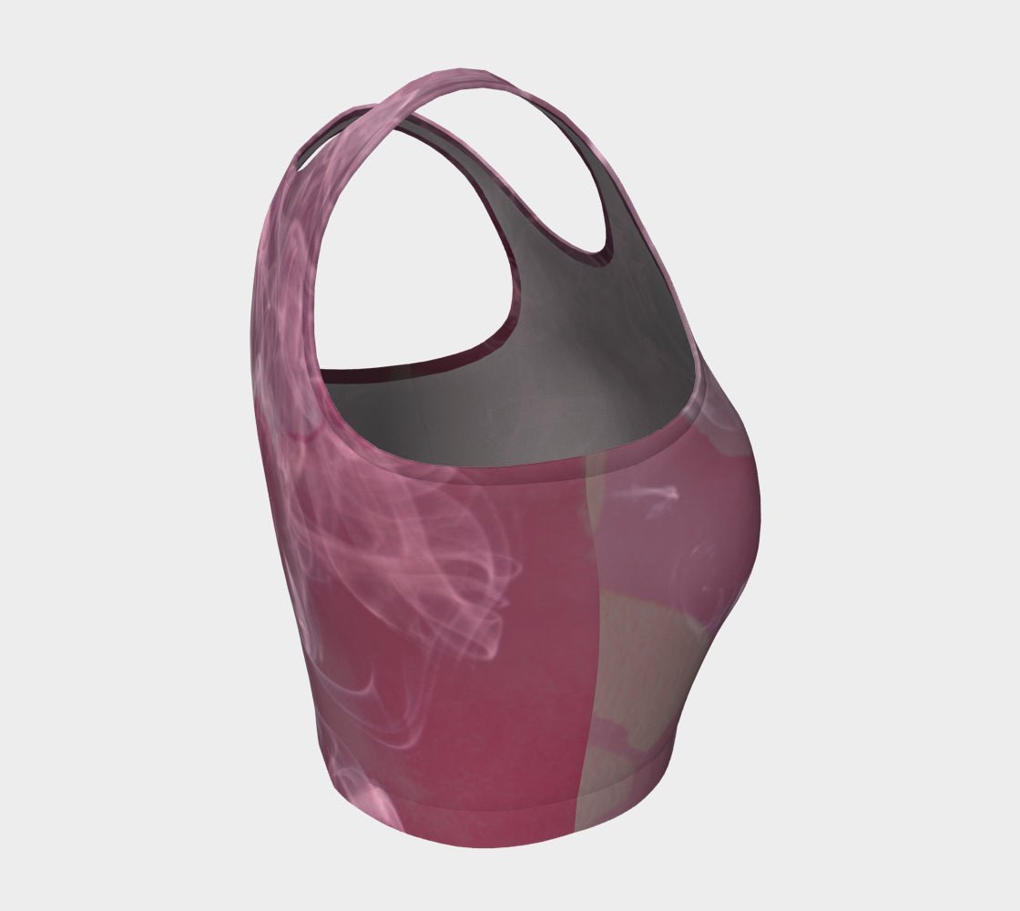 Pink Smoke Athletic Crop Top - FABA Collection