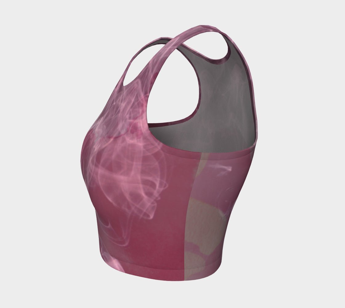 Pink Smoke Athletic Crop Top - FABA Collection