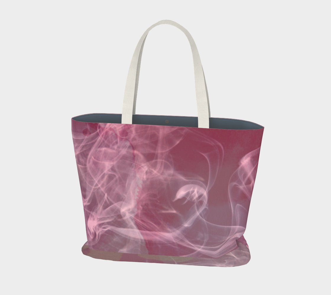 Pink Smoke Large Cotton Tote Bag - FABA Collection
