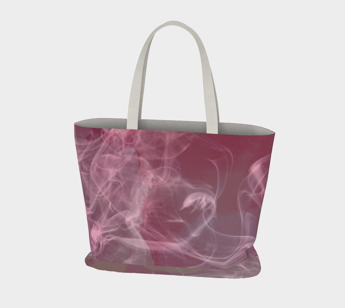 Pink Smoke Large Cotton Tote Bag - FABA Collection