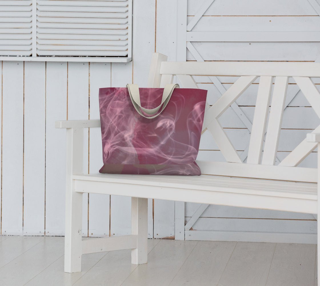 Pink Smoke Large Cotton Tote Bag - FABA Collection