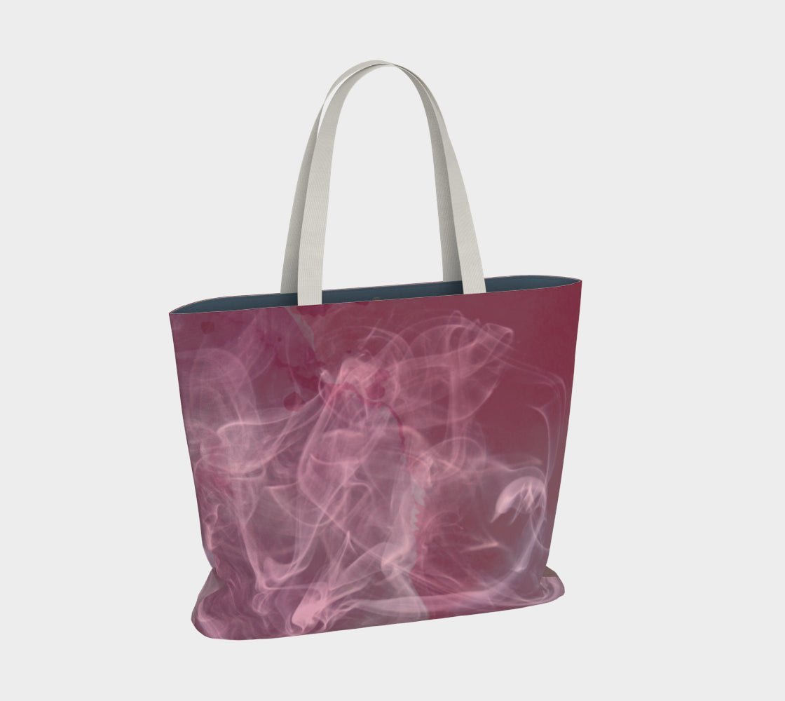 Pink Smoke Large Cotton Tote Bag - FABA Collection