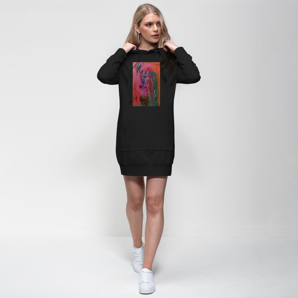 Premium Cotton Hoodie Dress Bird of Paradise - FABA Collection