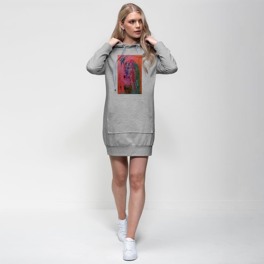 Premium Cotton Hoodie Dress Bird of Paradise - FABA Collection
