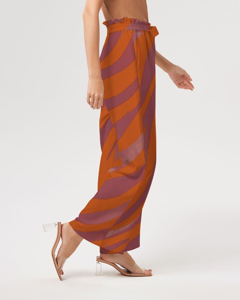 Red Zebra Women's High-Rise Wide Leg Pants - FABA Collection