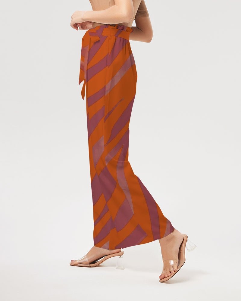 Red Zebra Women's High-Rise Wide Leg Pants - FABA Collection