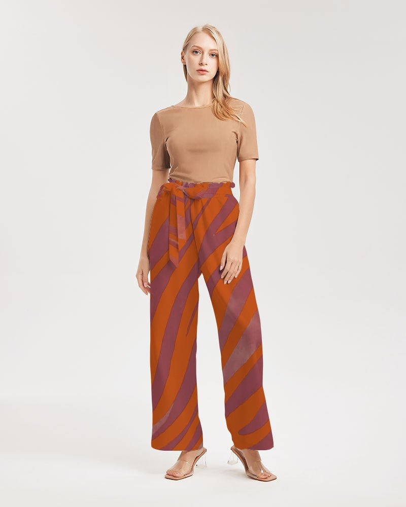 Red Zebra Women's High-Rise Wide Leg Pants - FABA Collection