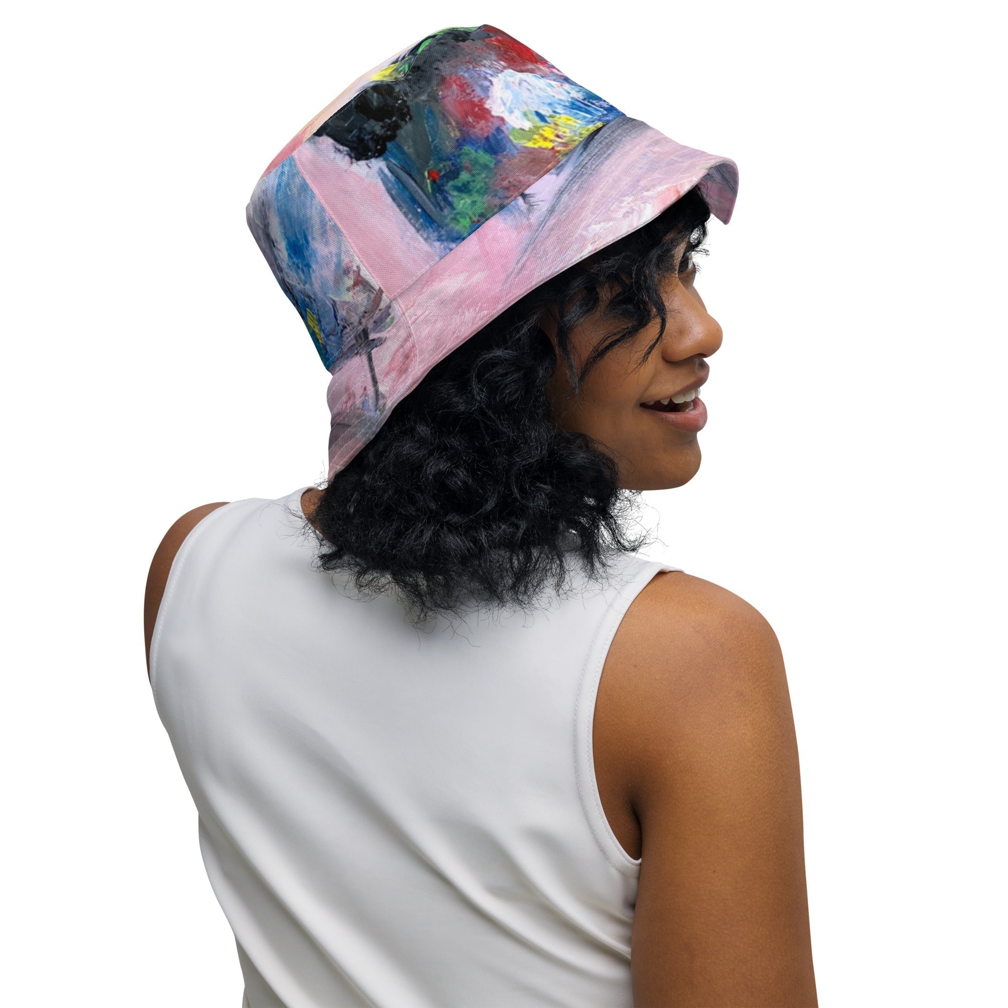 Reversible bucket hat Abstract Bird - FABA Collection