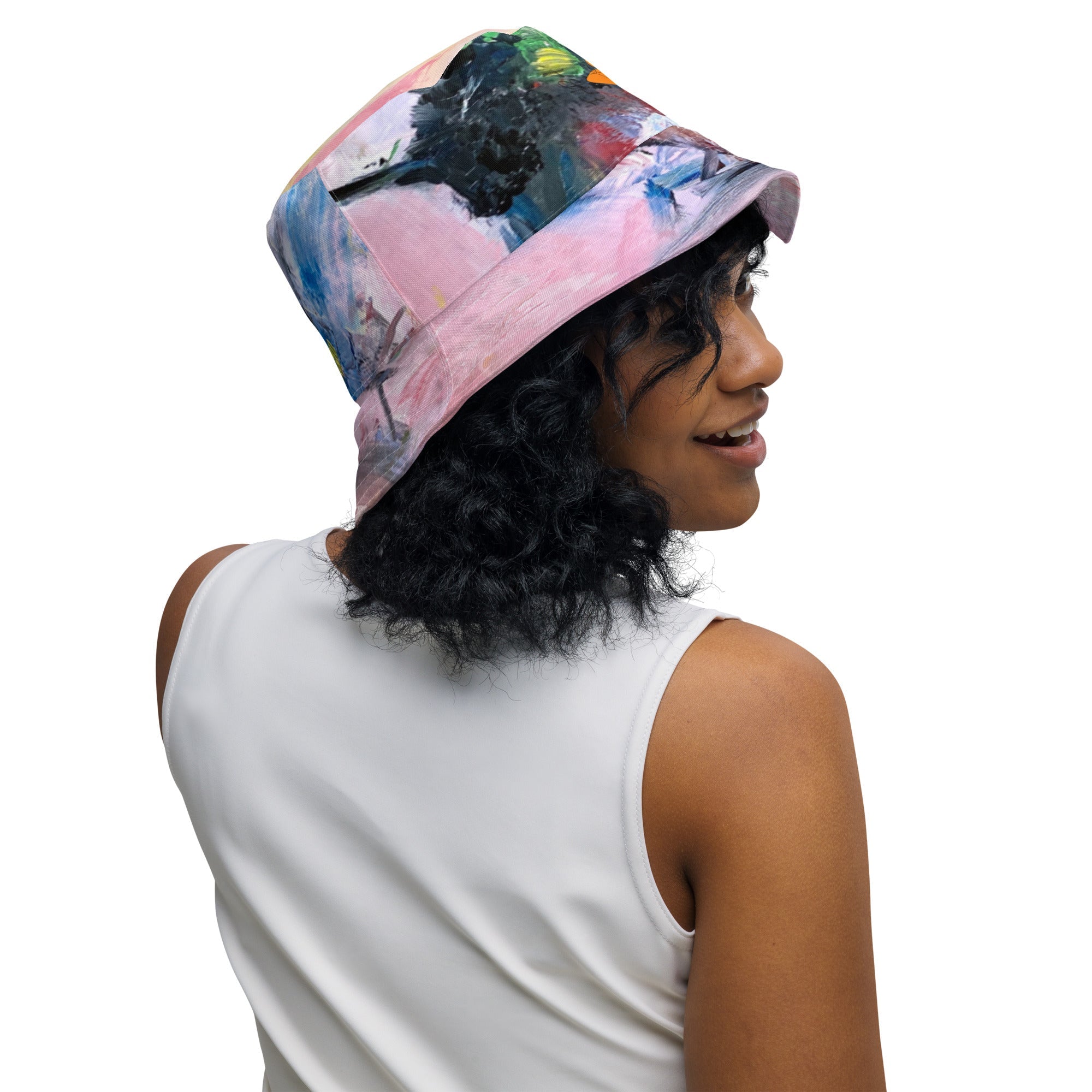 Reversible bucket hat Abstract Bird - FABA Collection