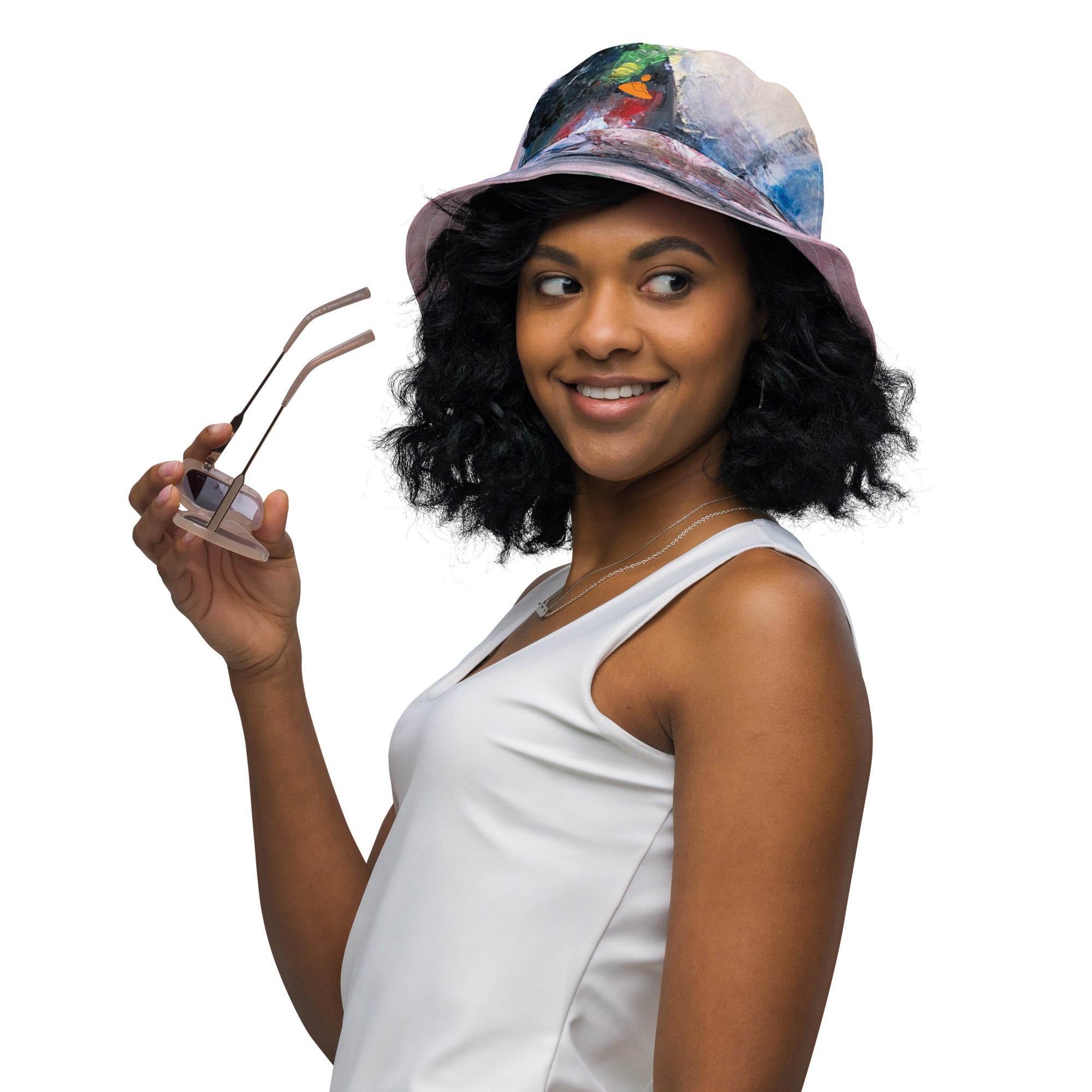 Reversible bucket hat Abstract Bird - FABA Collection
