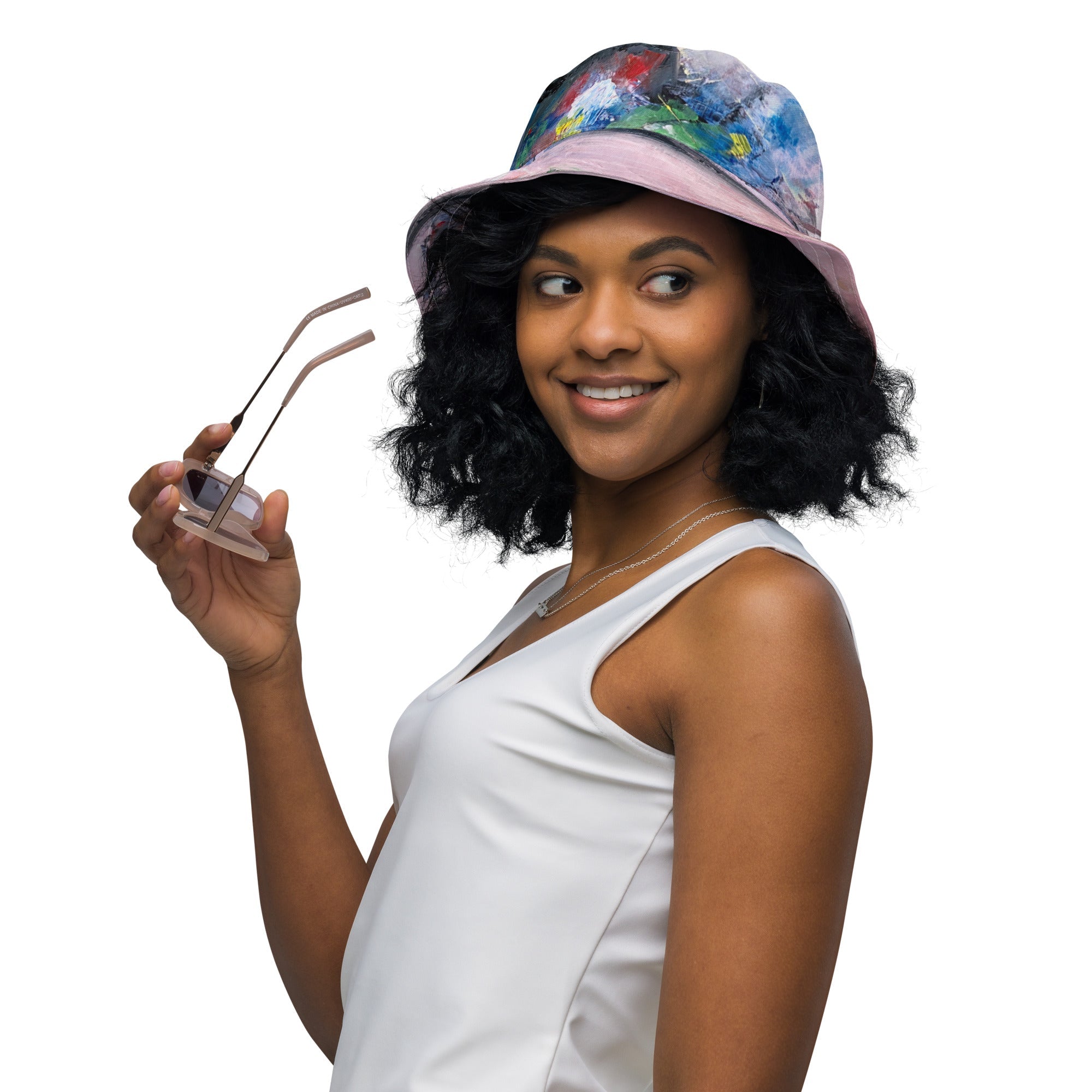 Reversible bucket hat Abstract Bird - FABA Collection