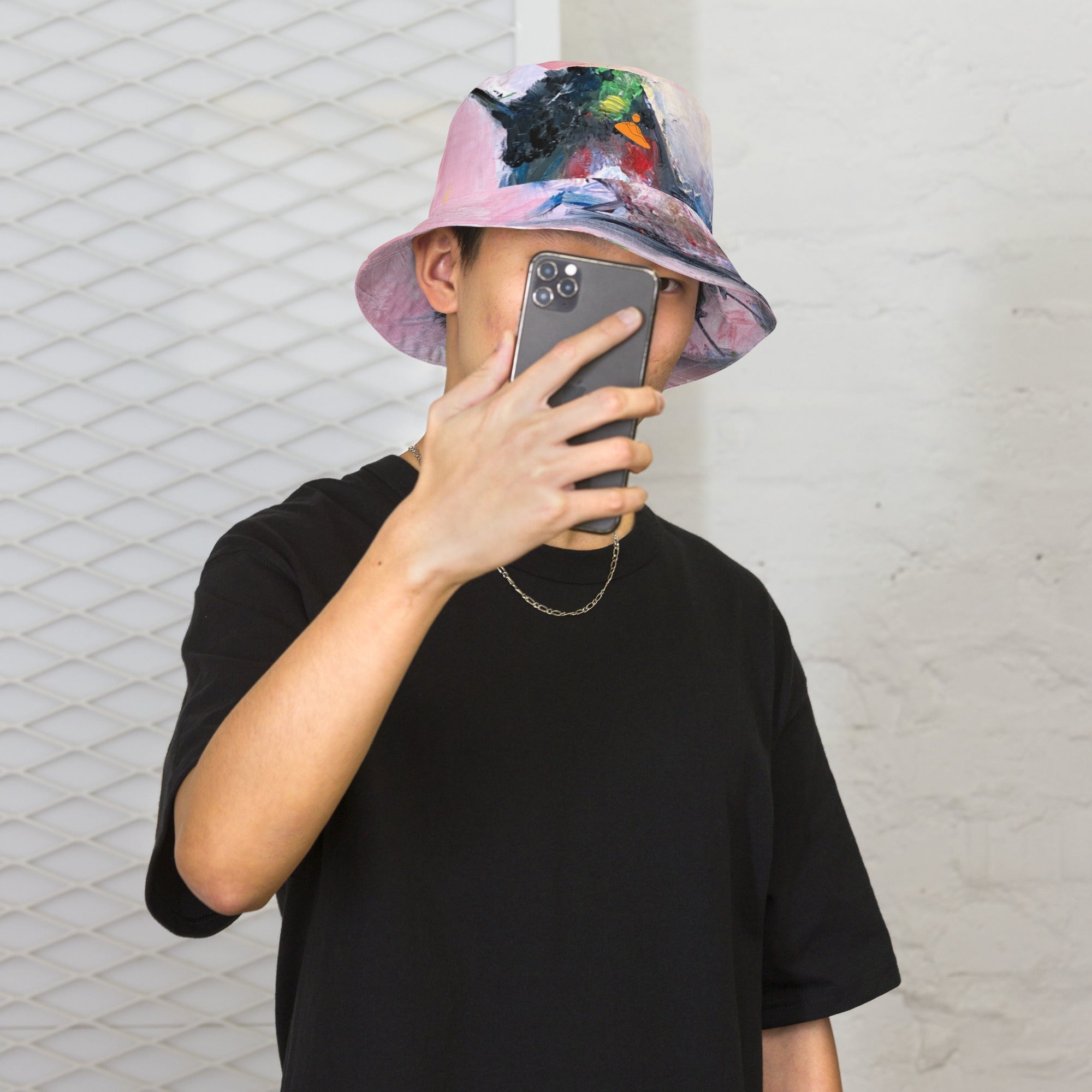 Reversible bucket hat Abstract Bird - FABA Collection