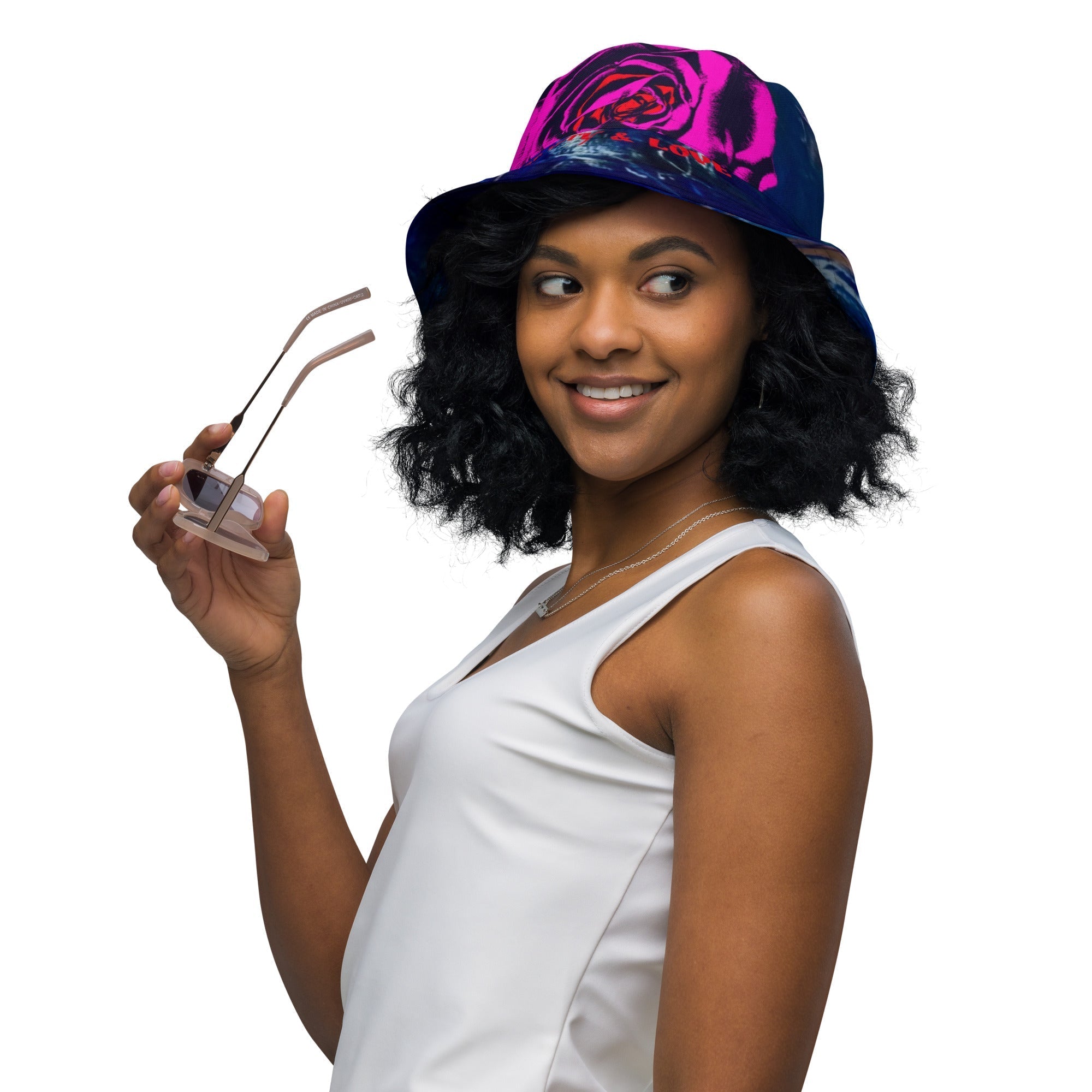 Reversible bucket hat Chakras, Beauty and Love - FABA Collection