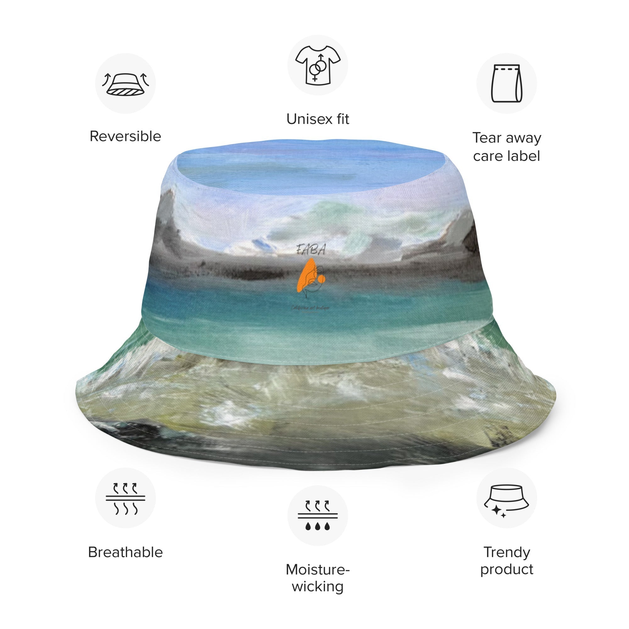 Reversible bucket hat La Mer - FABA Collection