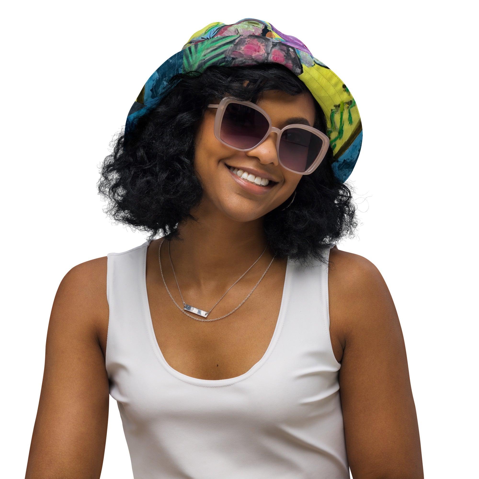 Reversible bucket hat Papillons - FABA Collection