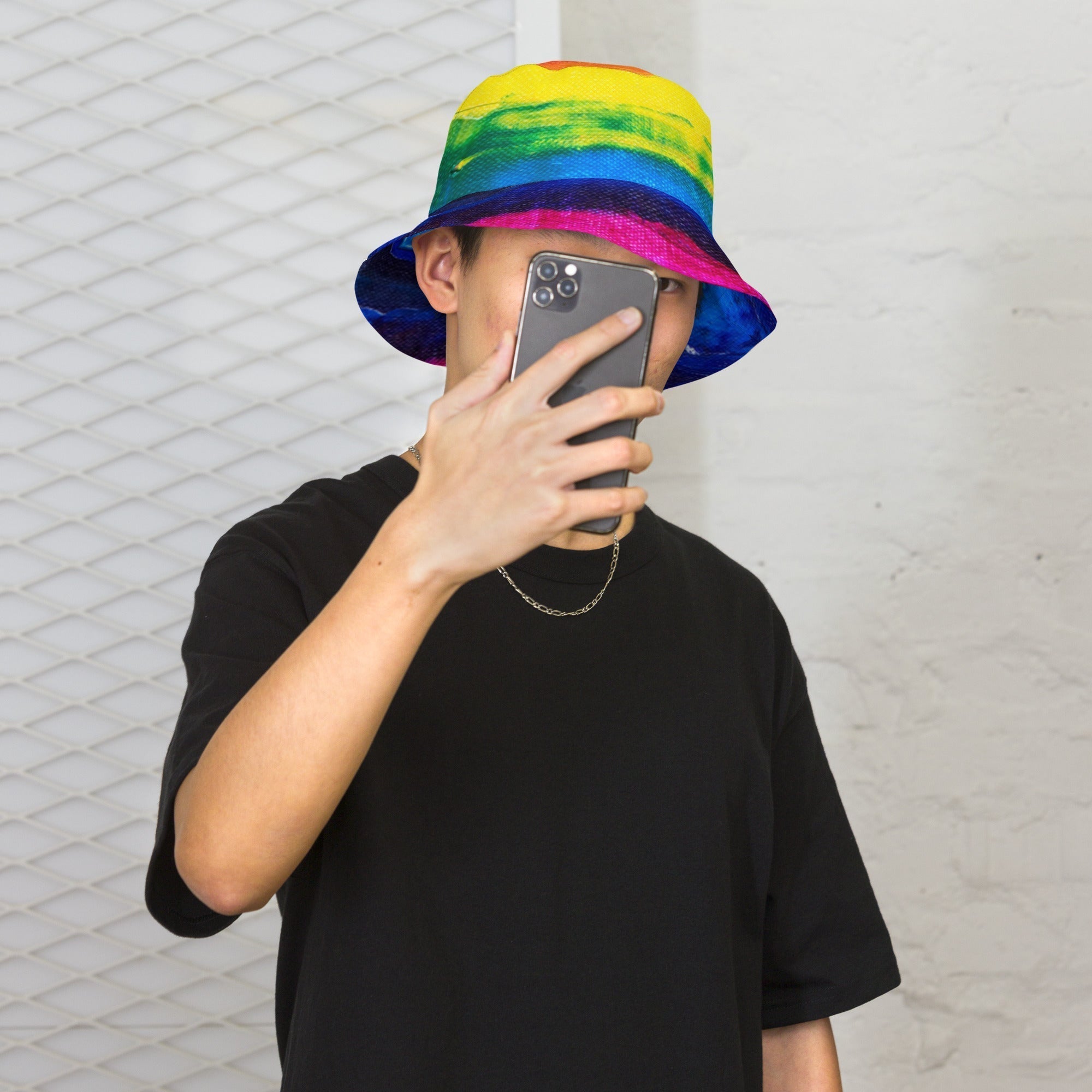 Reversible bucket hat Rainbow - FABA Collection
