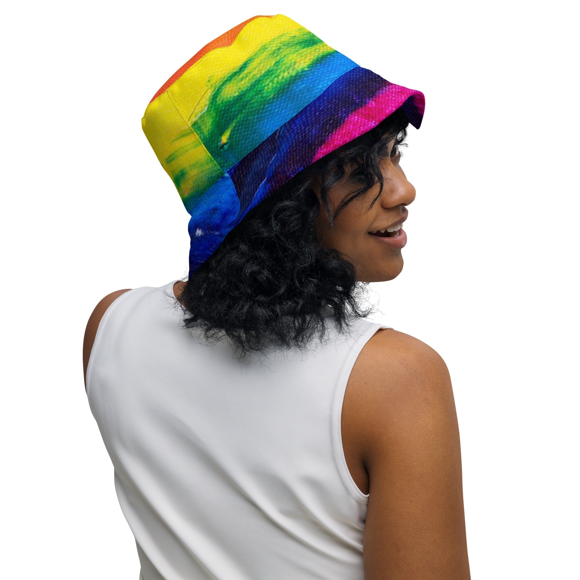 Reversible bucket hat Rainbow - FABA Collection