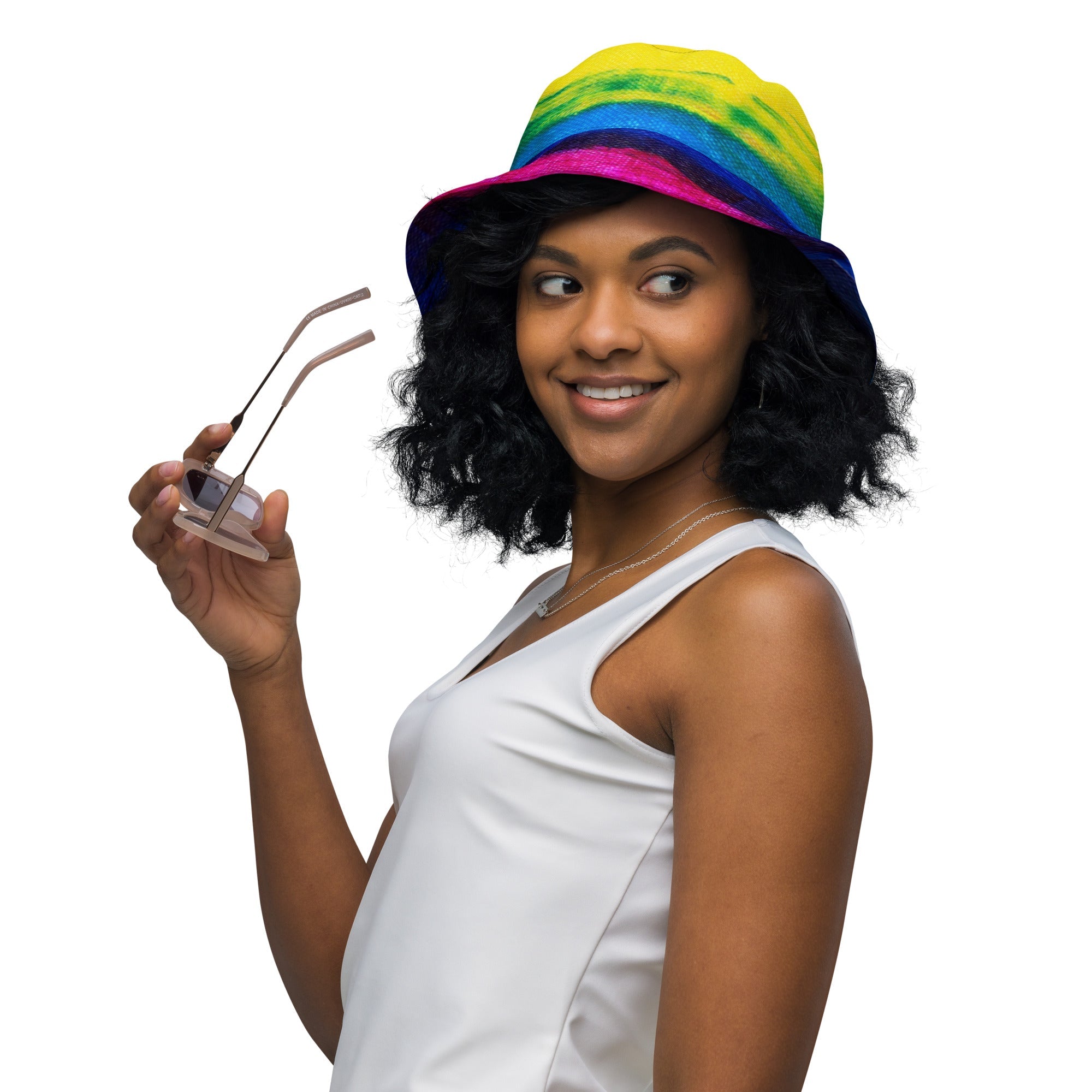 Reversible bucket hat Rainbow - FABA Collection