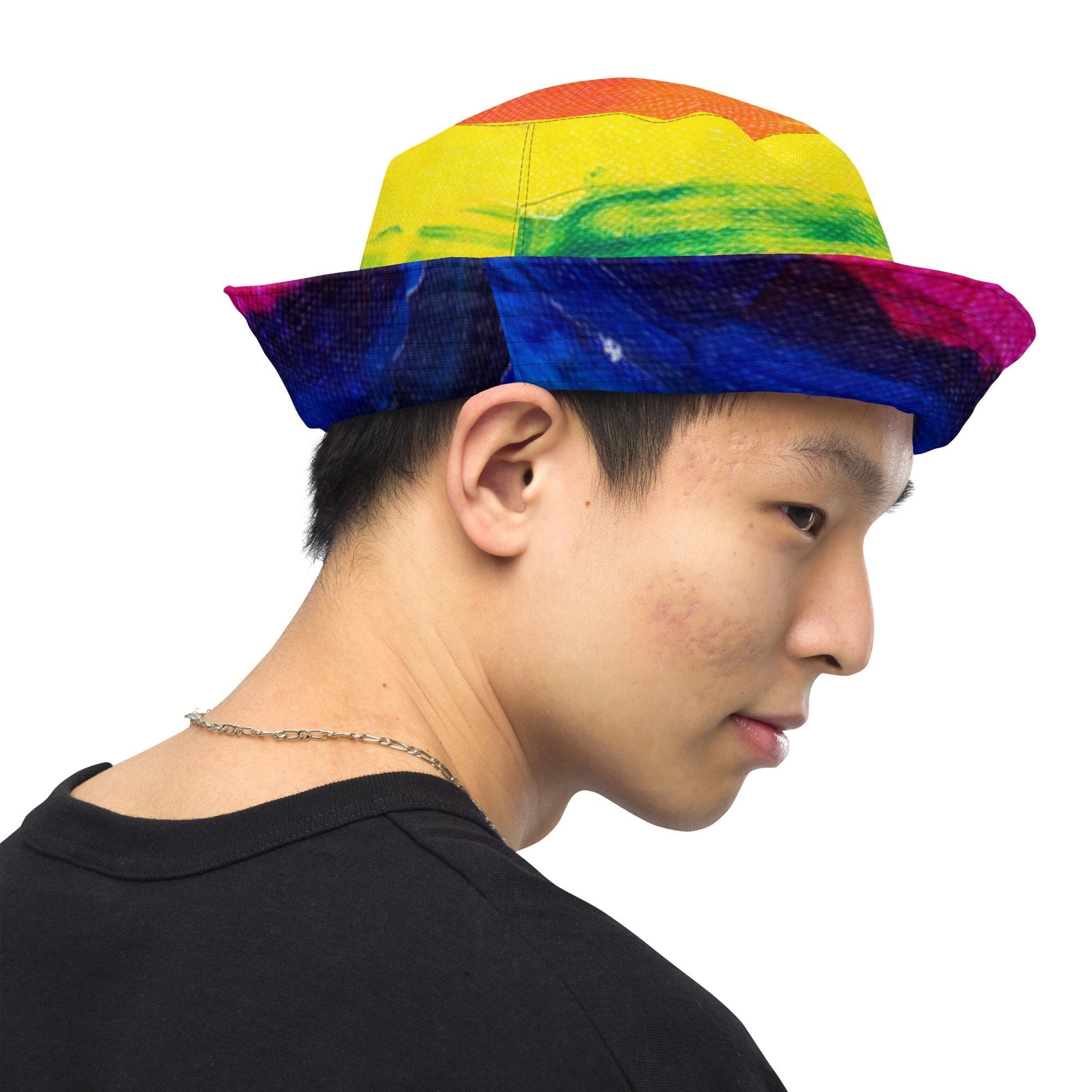 Reversible bucket hat Rainbow - FABA Collection