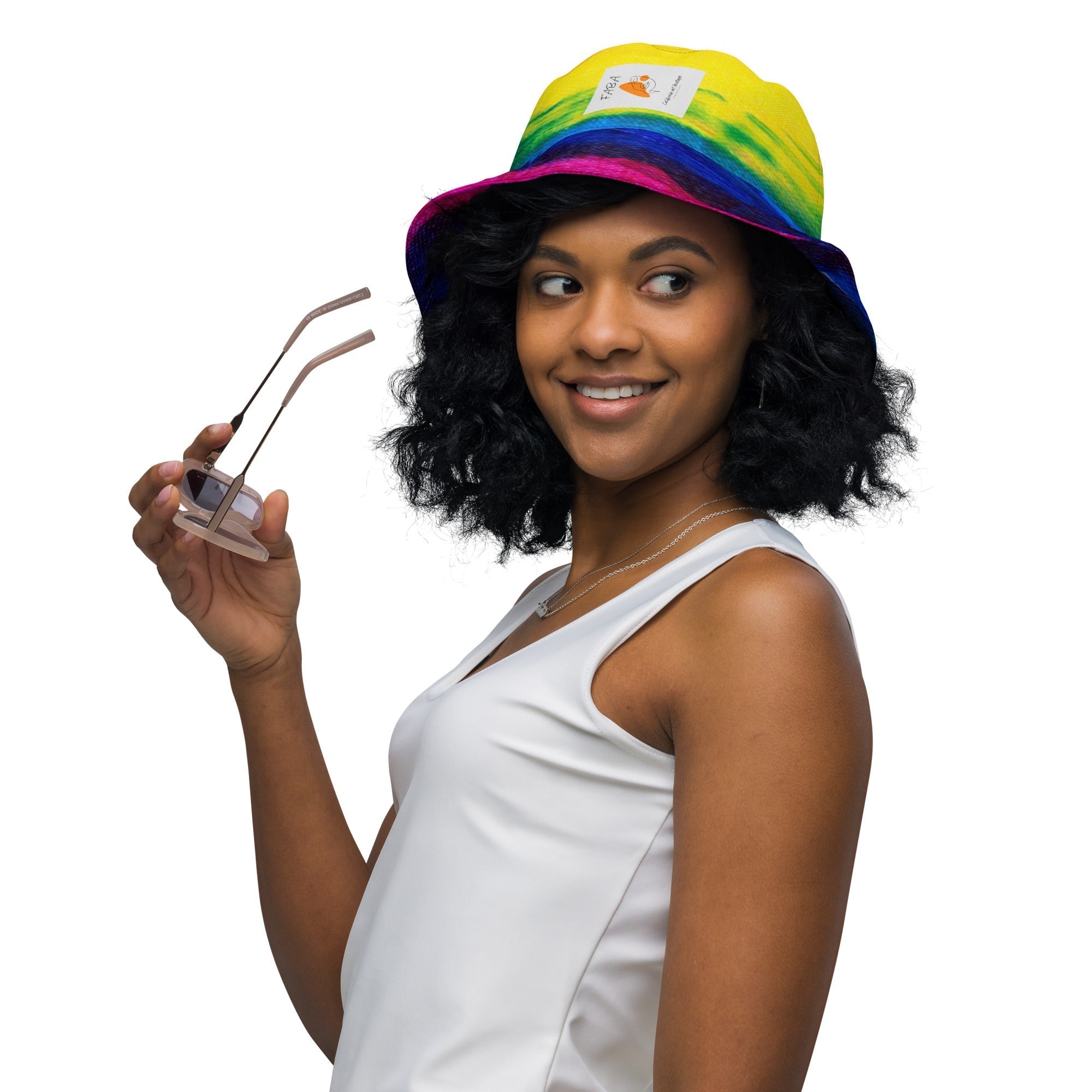 Reversible bucket hat Rainbow - FABA Collection