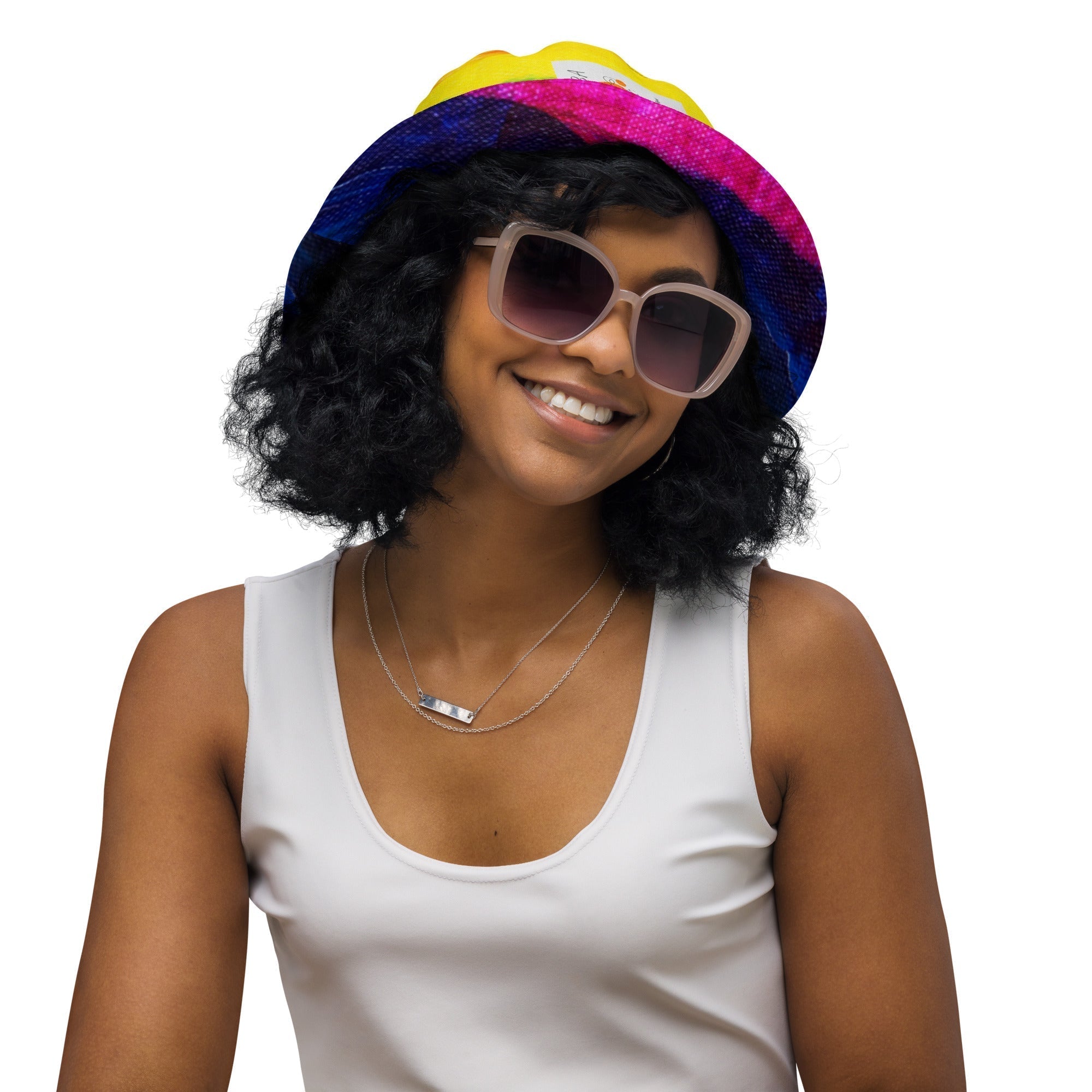 Reversible bucket hat Rainbow - FABA Collection