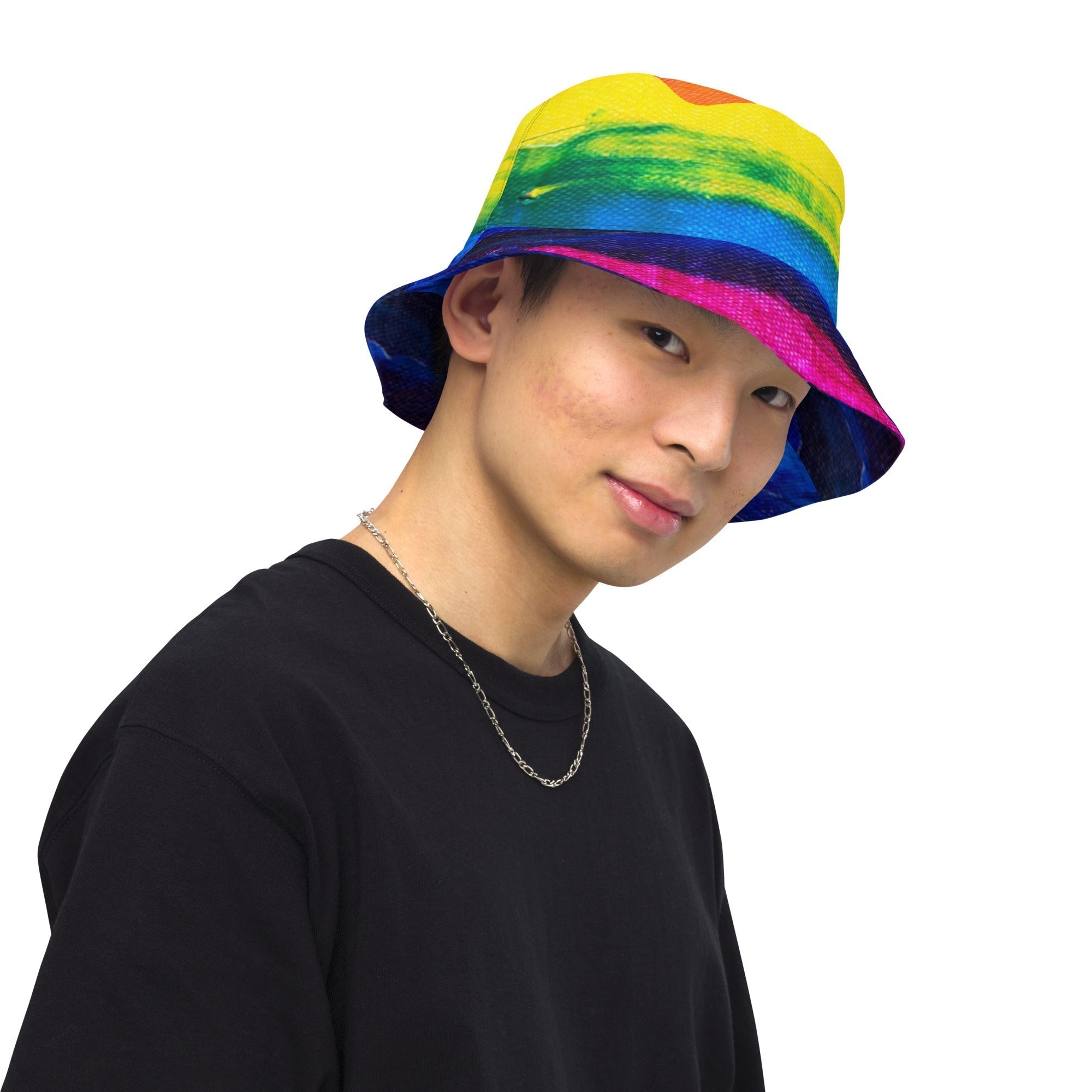 Reversible bucket hat Rainbow - FABA Collection