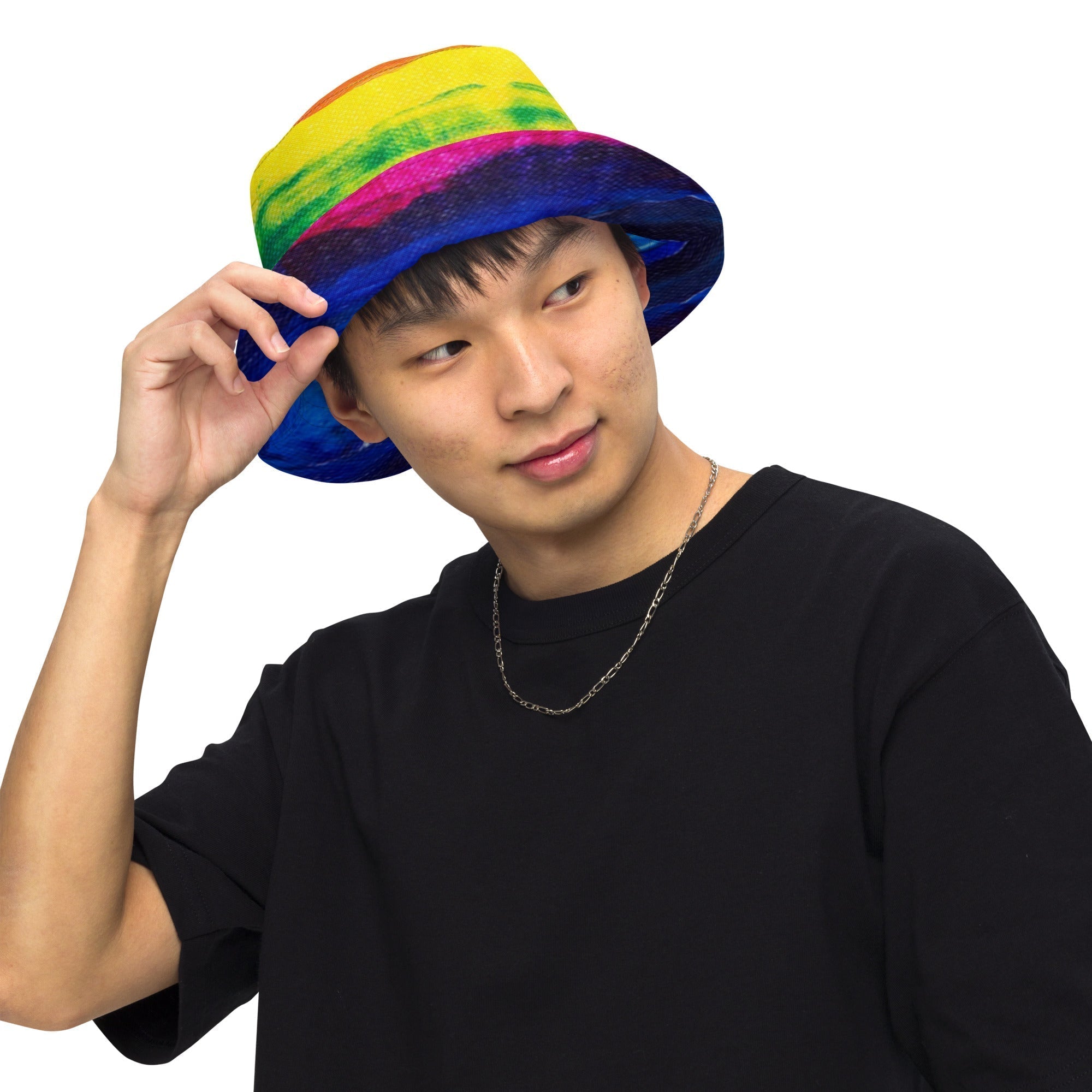 Reversible bucket hat Rainbow - FABA Collection