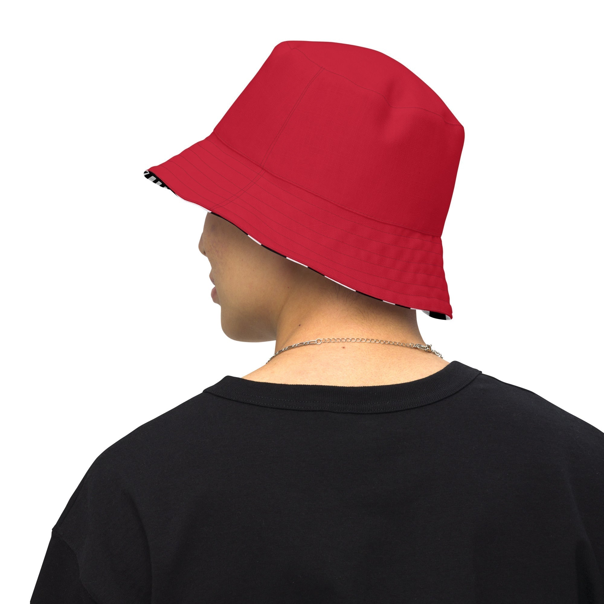 Reversible bucket Hat Zebra Cherry Red - FABA Collection