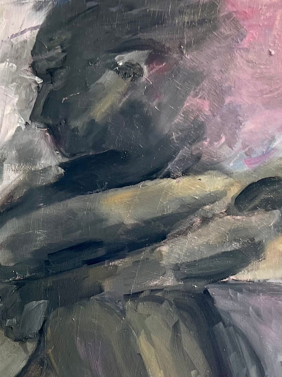 Self-Portrait Pensive Oil Painting - FABA Collection