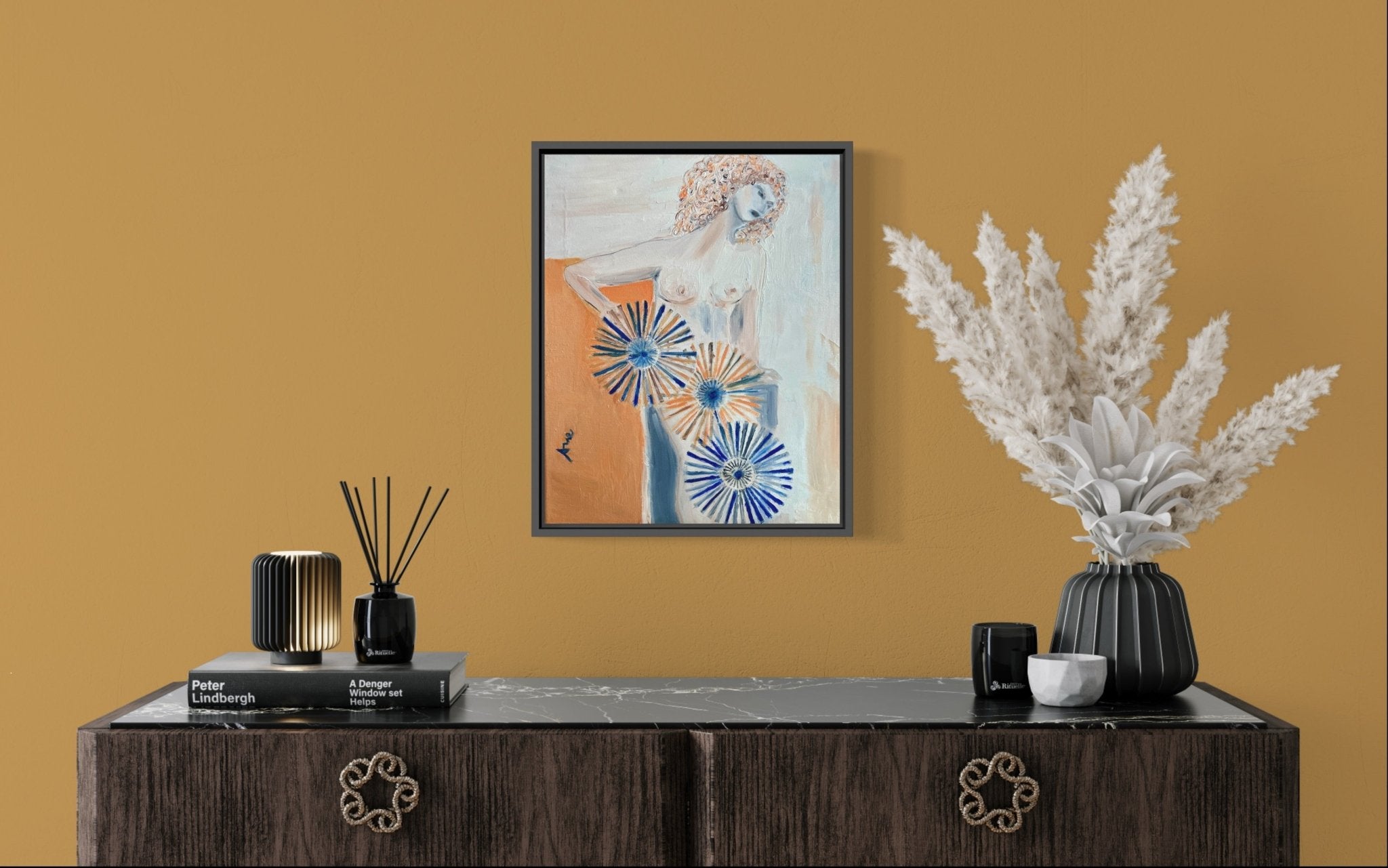 Self-Portrait -Spinning my Wheels Oil Painting - FABA Collection