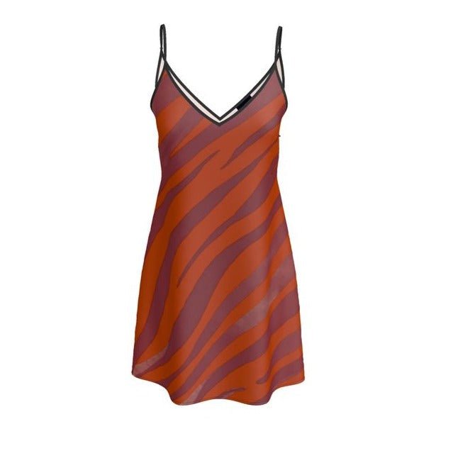 Short Slip Dress Red Zebra - FABA Collection