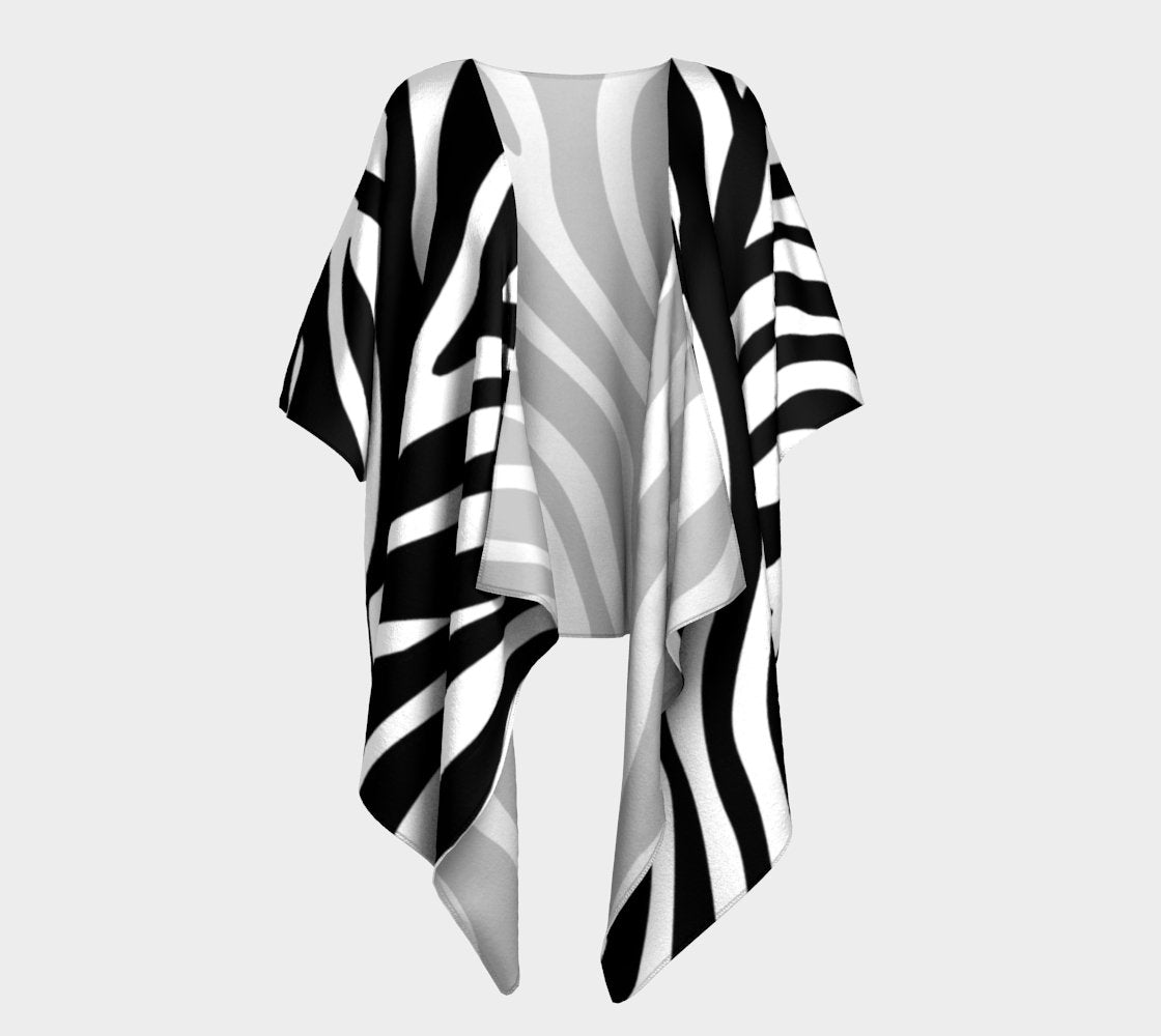 Silk Kimono Wrap Zebra - FABA Collection