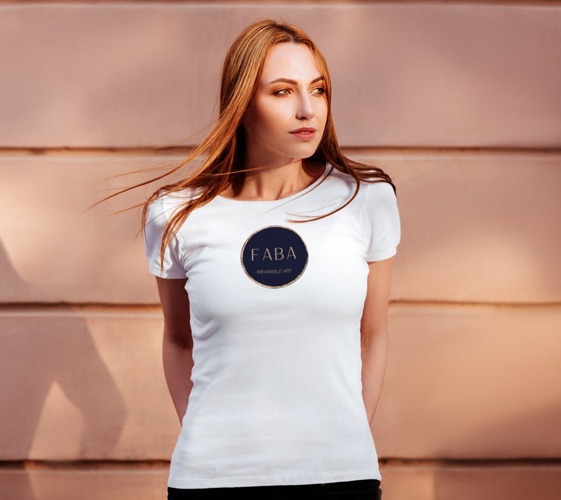 Slim Fit Cotton T-shirt FABA Blue Copper - FABA Collection