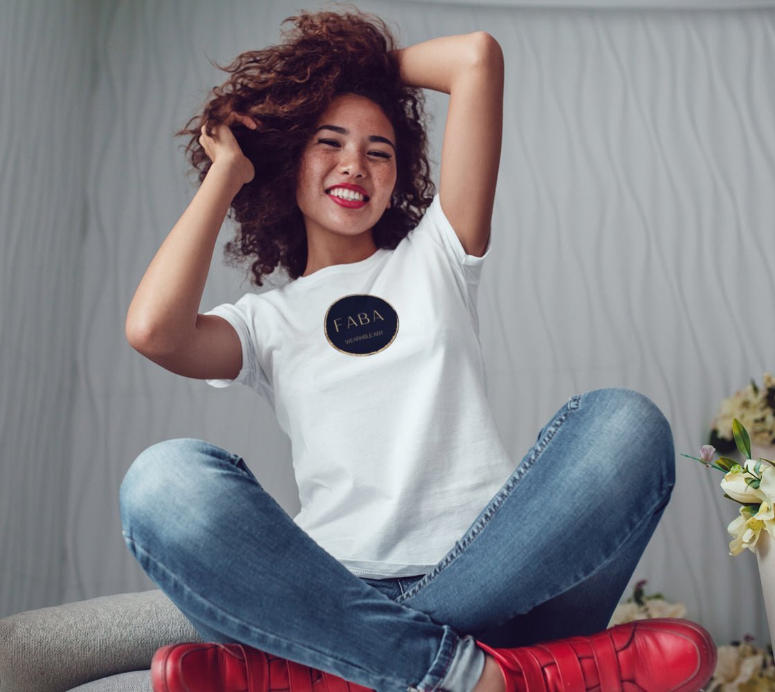 Slim Fit Cotton T-shirt FABA Blue Copper - FABA Collection