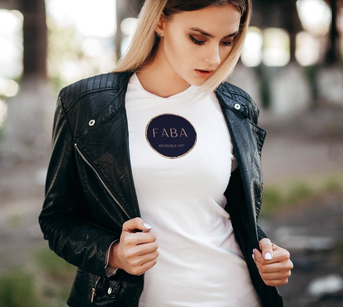 Slim Fit Cotton T-shirt FABA Blue Copper - FABA Collection