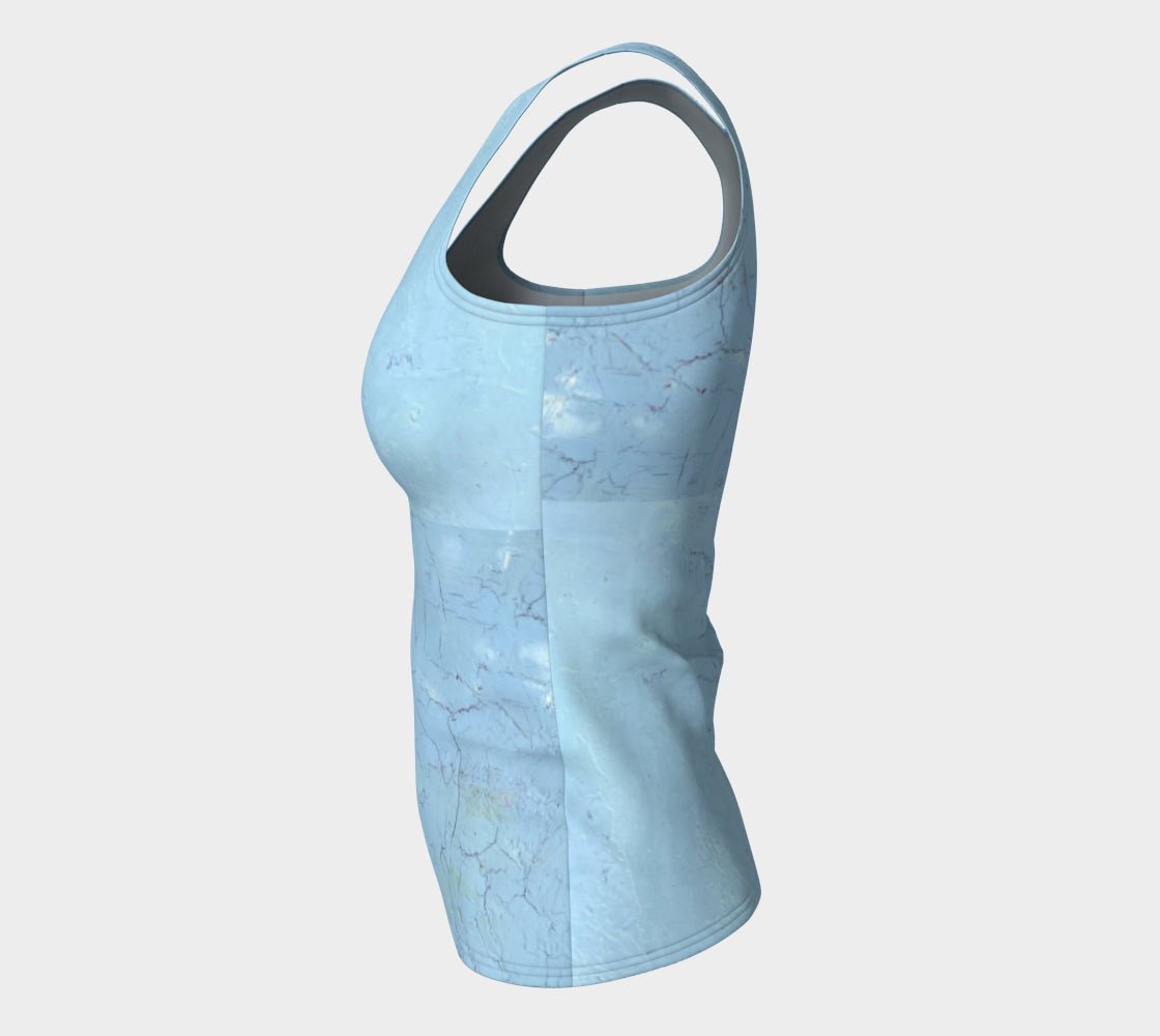 Street Blue LONG Fitted Tank tops - FABA Collection