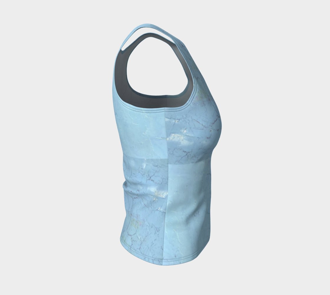 Street Blue LONG Fitted Tank tops - FABA Collection